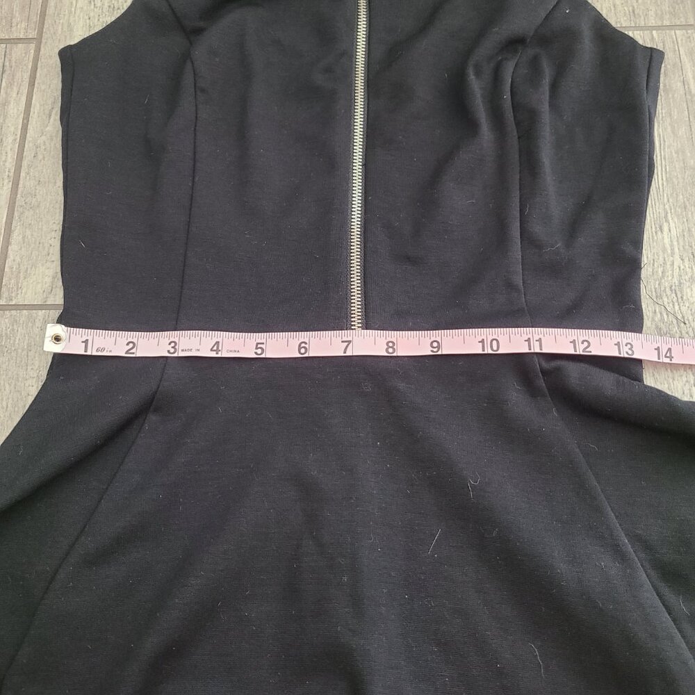 Michael Michael Kors Sleeveless Zip-Front Fit & Flare Dress Black Size 2 - Picture 8 of 13